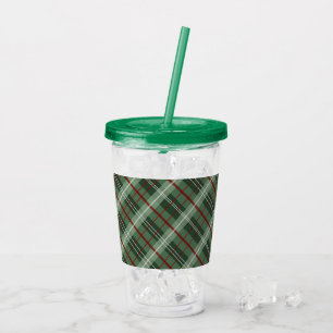 Christmas Plaid Acrylic Tumbler