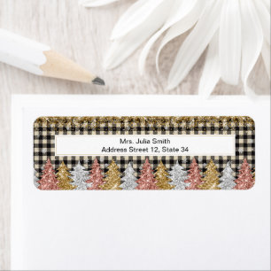 Christmas Plaid And Glitter Name