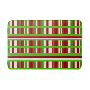 Christmas Plaid Bath Mat
