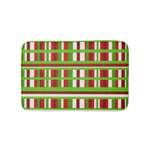 Christmas Plaid Bath Mat