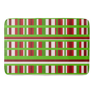 Christmas Plaid Bath Mat