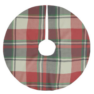 Christmas Plaid Brushed Polyester Tree Skirt