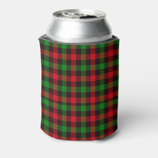 Christmas Plaid Can Cooler