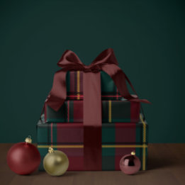 Christmas plaid classic holiday simple wrapping paper