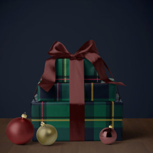 Christmas plaid classic holiday simple wrapping paper