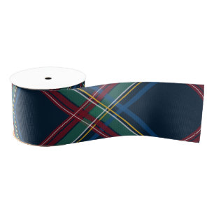Christmas plaid classic navy holiday grosgrain ribbon