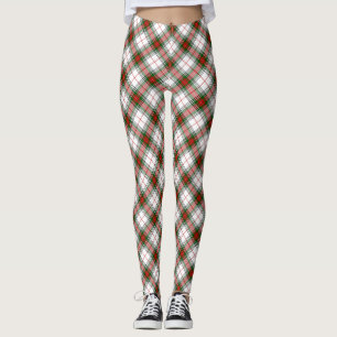 Christmas Plaid ~ Classic Red, Green and White Leggings