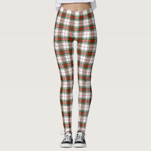 Christmas Plaid ~ Classic Red, Green and White Leggings