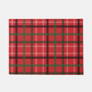 Christmas plaid doormat