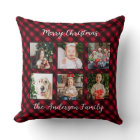 Christmas Plaid Family Personalised Photo Collage