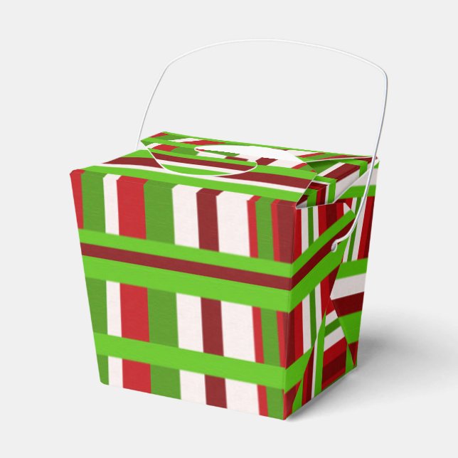 Christmas Plaid Favour Box (Front Side)