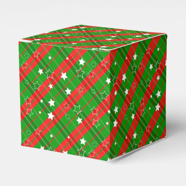 Christmas Plaid Favour Box (Front Side)