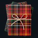 Christmas Plaid Festive Tartan Wrapping Paper Sheet<br><div class="desc">Christmas Plaid Festive Tartan Wrapping Paper Sheets</div>