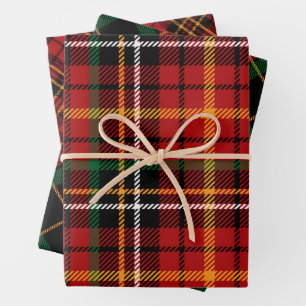 Christmas Plaid Festive Tartan Wrapping Paper Sheet
