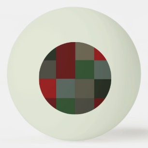 Christmas Plaid Glow in Dark Green Design Ping Pong Ball