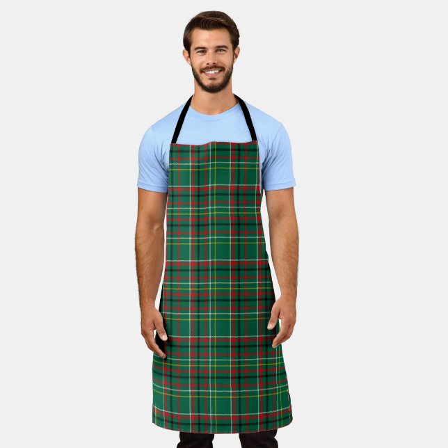 Christmas Plaid Green Pattern-23914 Apron (Worn)