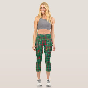 Christmas Plaid Green Pattern-23914 Capri Leggings