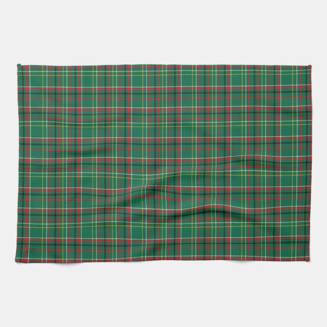 Christmas Plaid Green Pattern-23914 Tea Towel (Horizontal)