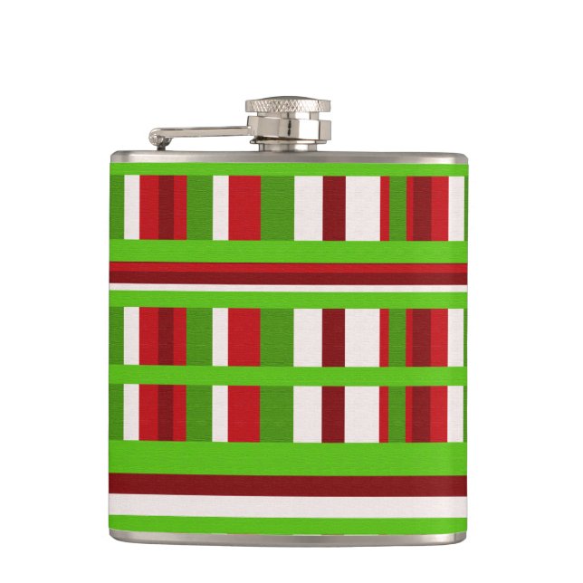 Christmas Plaid Hip Flask (Front)