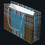 Christmas Plaid Holidays Clan Anderson Tartan Large Gift Bag<br><div class="desc">Cute clan Anderson Tartan chequered plaid you can easily customise by clicking the "Personalise" button. Featuring a deer silhouette. Easily add your company or family name by clicking the "Personalise" button above</div>