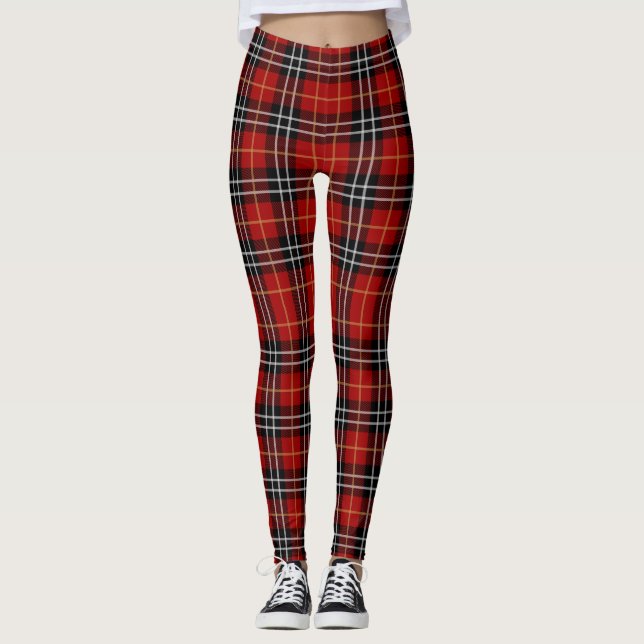 Christmas Plaid Laddies Leggings (Front)