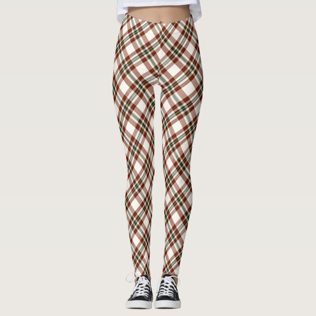 Christmas Plaid Leggings (Front)