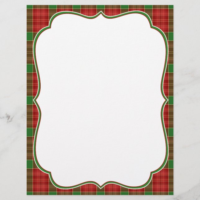 Christmas Plaid Letterhead (Front)
