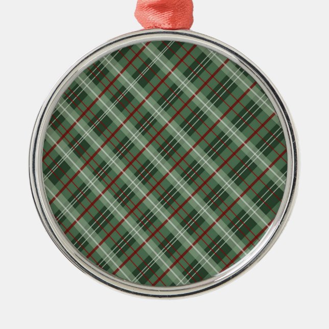 Christmas Plaid Metal Tree Decoration (Front)