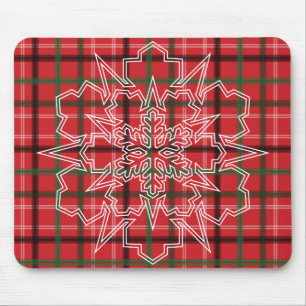 Christmas plaid mouse mat