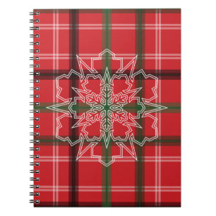 Christmas plaid notebook