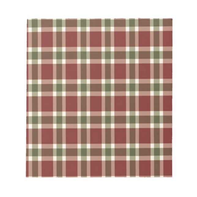 christmas-plaid- notepad (Front)