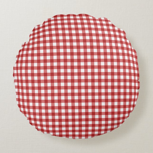 Christmas Plaid Pattern Throw Pillow (Front)