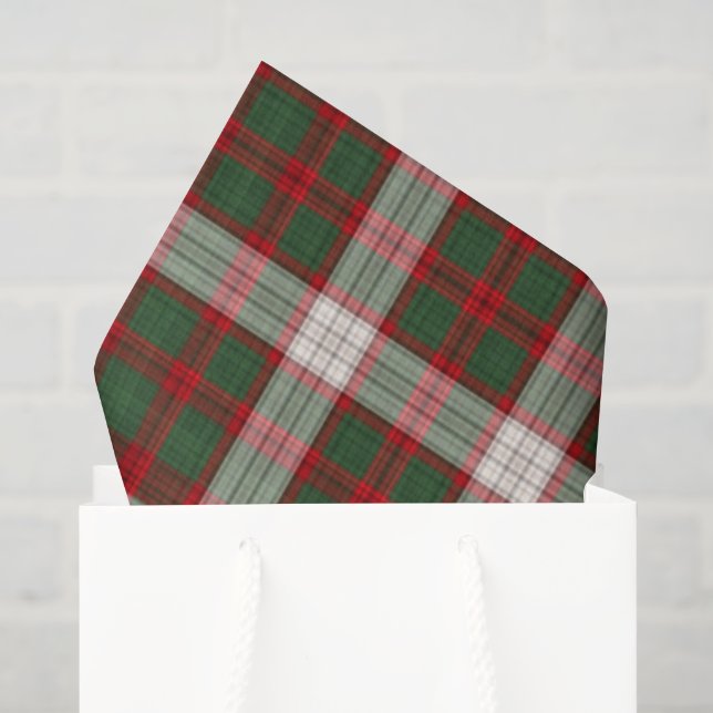 Christmas Plaid pattern tissue paper (Gift Bag)