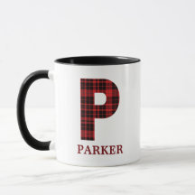 Christmas Plaid Personalised Coffee Mug P