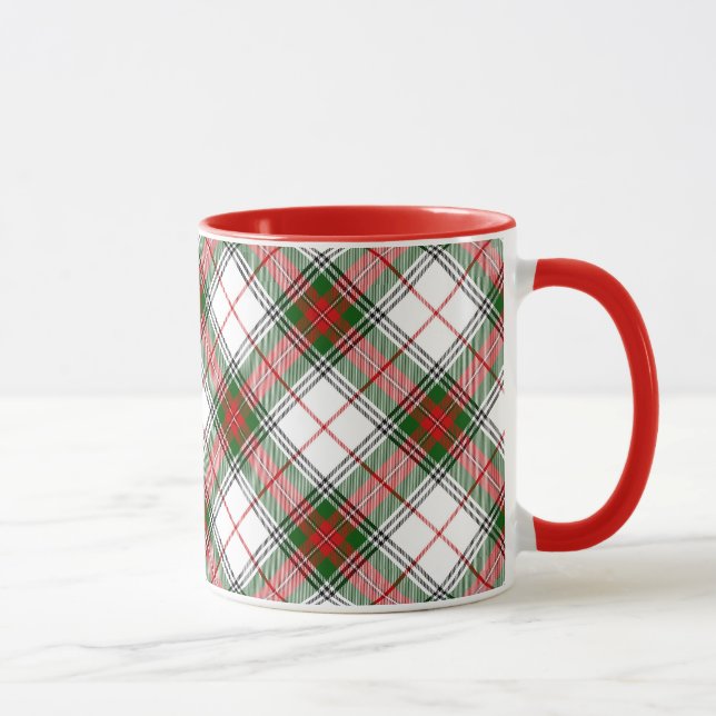 Christmas Plaid ~ Personalised Mug (Right)