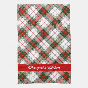 Christmas Plaid ~ Personalised Tea Towel