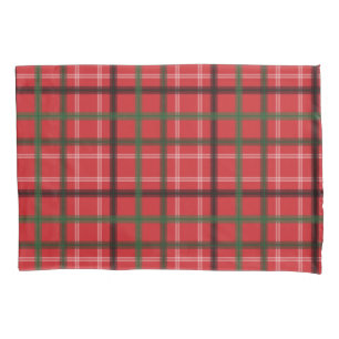 Christmas plaid pillowcase