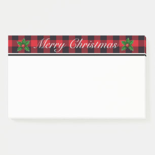 Christmas Plaid Post It Notes