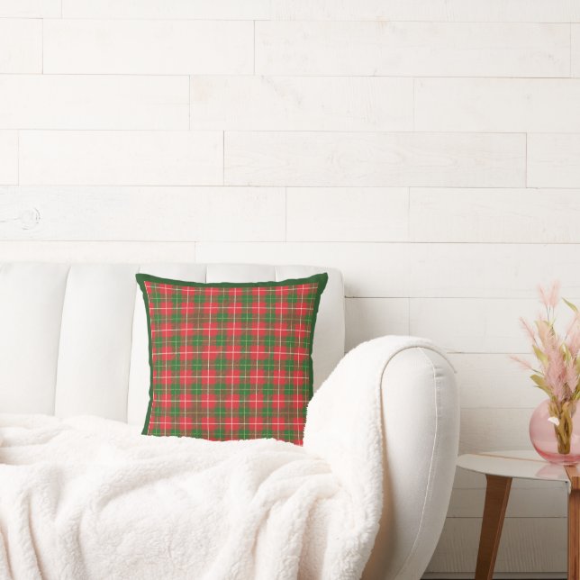Christmas Plaid Red Green Cushion (Couch)