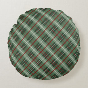 Christmas Plaid Round Cushion