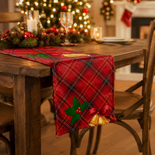 Christmas Plaid Short Table Runner