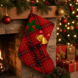 Christmas Plaid Small Christmas Stocking