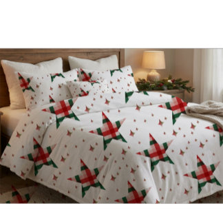 Christmas Plaid Star Unique Design Fleece Blanket