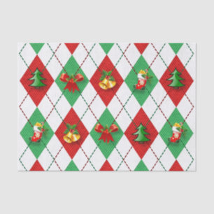 christmas plaid tartan tissue paper