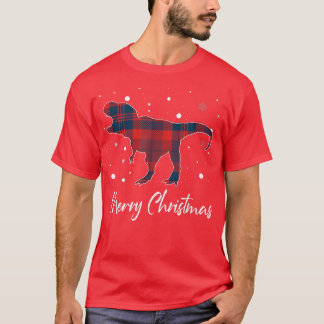 Christmas Plaid TRe Dinosaur Merry Christmas Red P T-Shirt