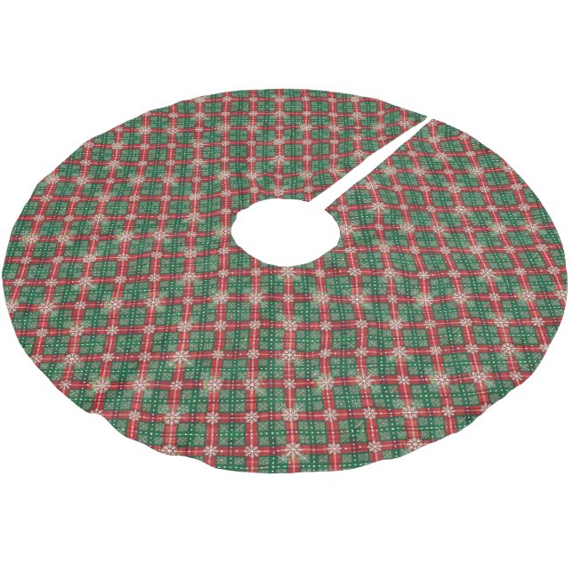 Christmas Plaid Tree Skirt (Angled)