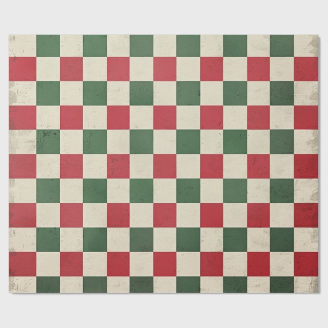 Christmas Plaid Wrapping Paper (Flat)