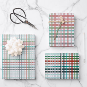 Christmas plaid wrapping paper sheet