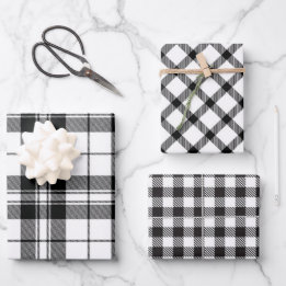 Christmas Plaids Wrapping Paper Sheet