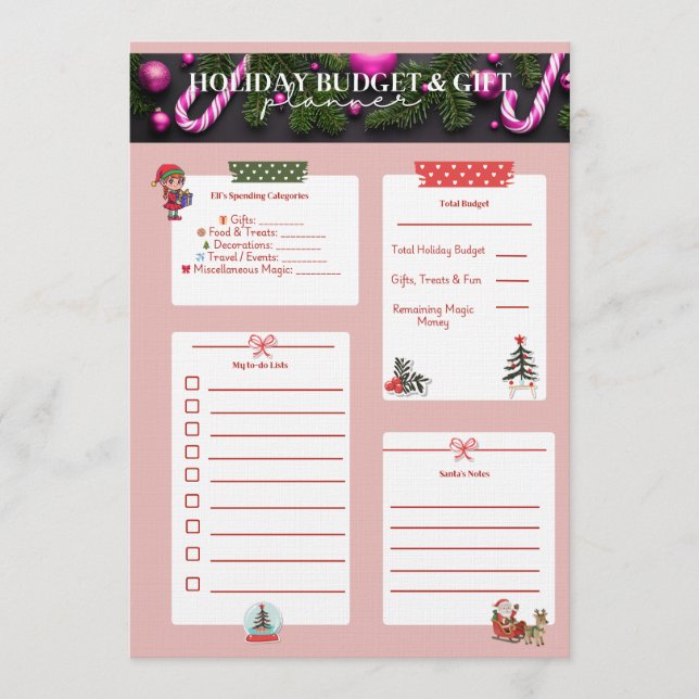 Christmas Planner PDF – Printable Holiday Planner Invitation (Front)